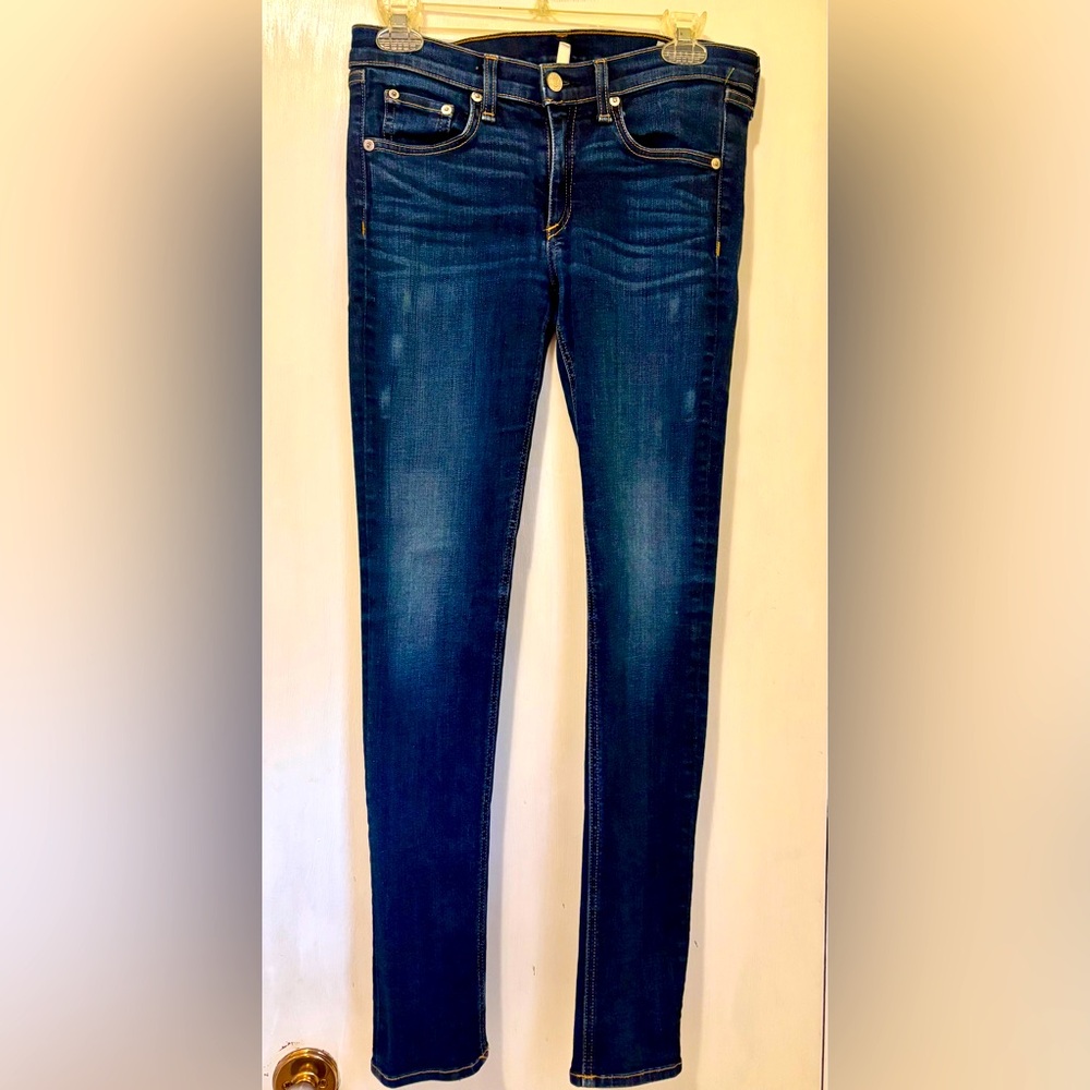Rag and Bone Skinny Jeans Dark Wash Denim Mid Rise size 28 (30x29.5)